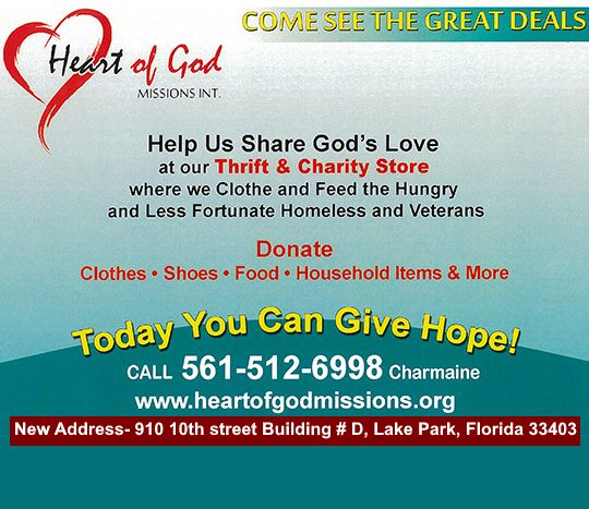 A flyer for the heart of god missions.